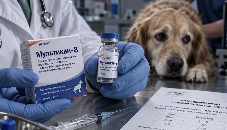 💉В партии вакцины для собак «Мультикана‑8» обнаружили поддельный паспорт качества