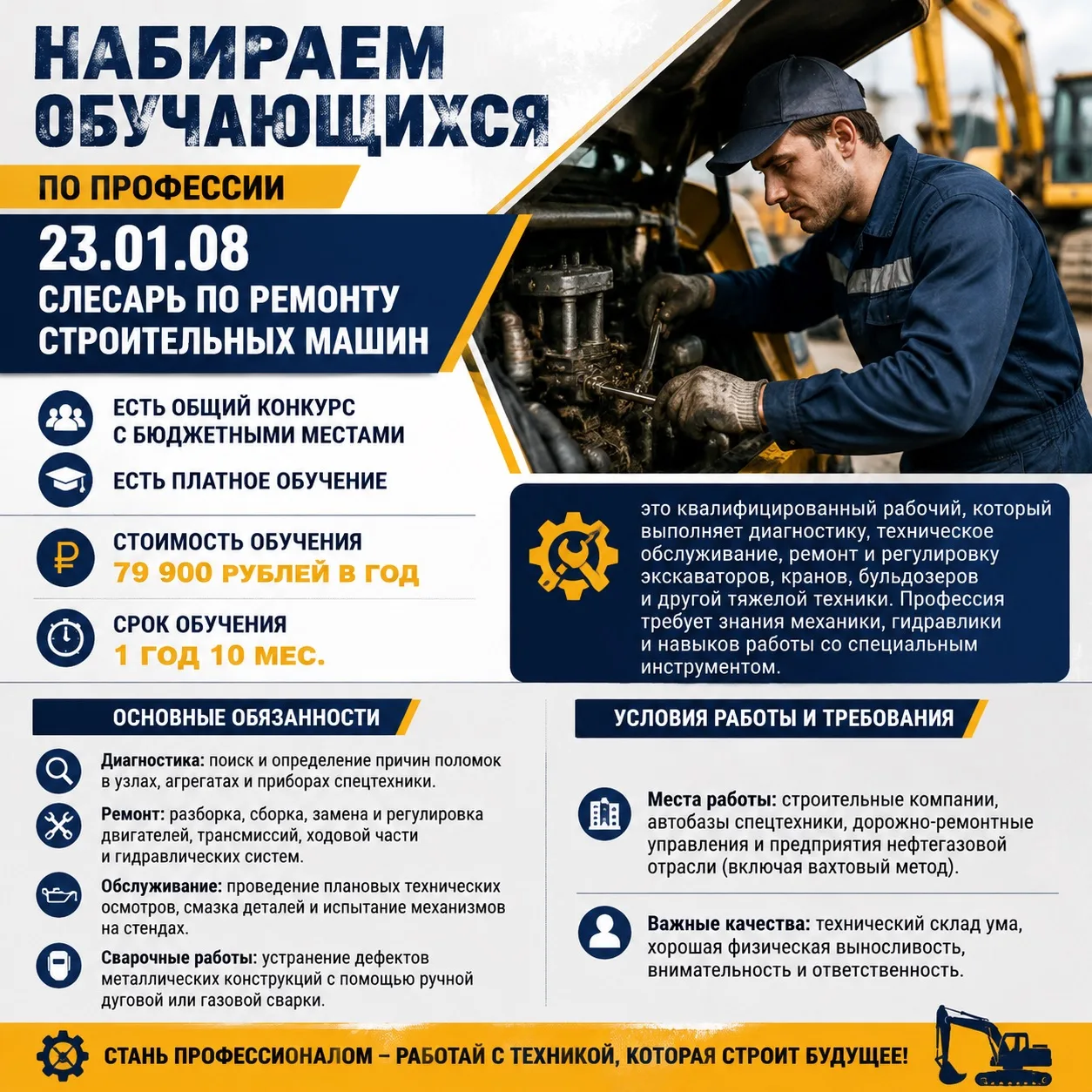 🎉 Приёмная кампания в ГАПОУ СО «Социально‑профессиональный техникум „Строитель“» — в самом разгаре!