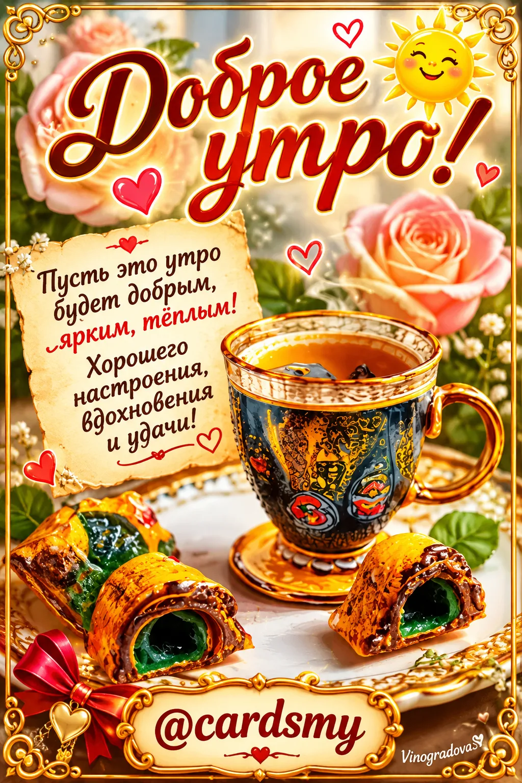 Доброе утро! Пусть это утро будет добрым, ярким, тёплым! Хорошего настроения, вдохновен...