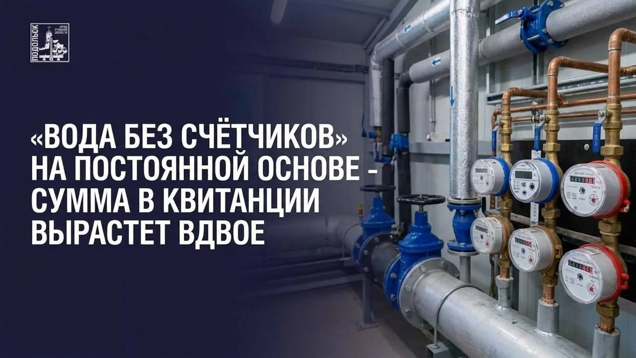 🔔 В Подольске выросла плата за воду без счётчиков