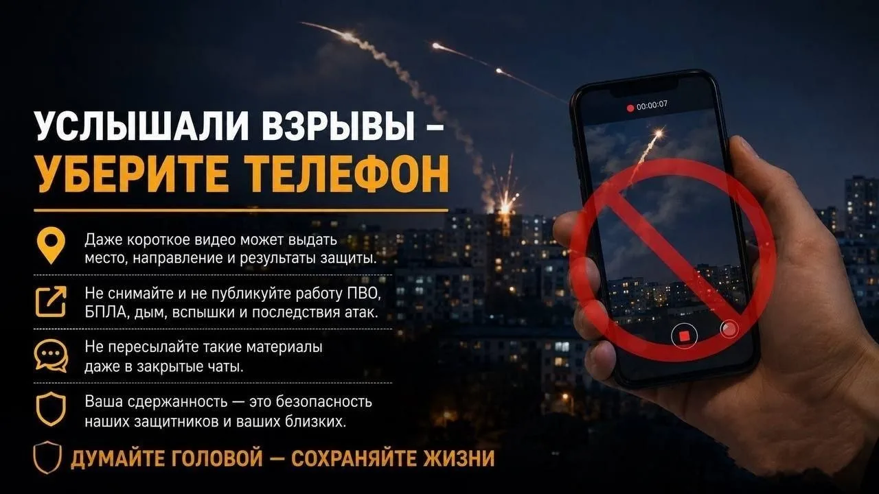 ❗️❗️❗️Почему нельзя снимать работу ПВО и атаки БПЛА

В Запорожской области запрещено снимать и распр
