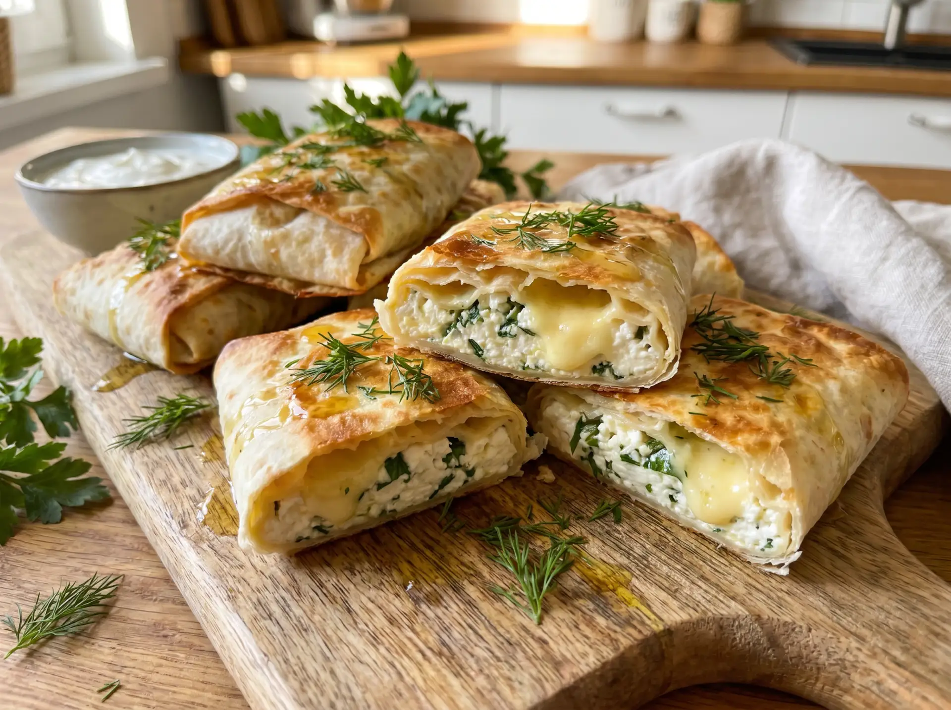 🧀 Лаваш-рулет с творогом
