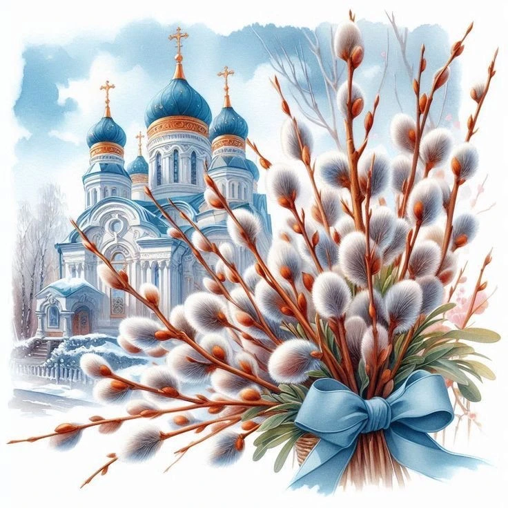 С Вербным воскресеньем! 🌸Пусть веточка вербы принесет в ваш дом радость, уют, теплоту ...