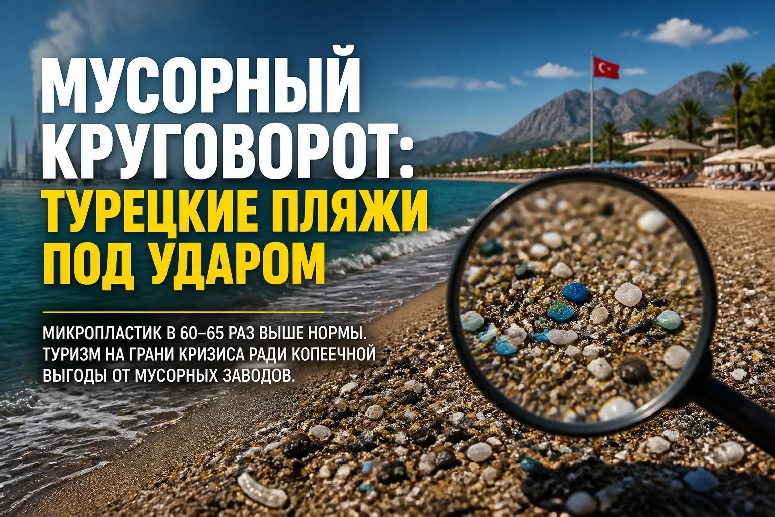 🗑️ Мусорный круговорот: турецкие пляжи под ударом