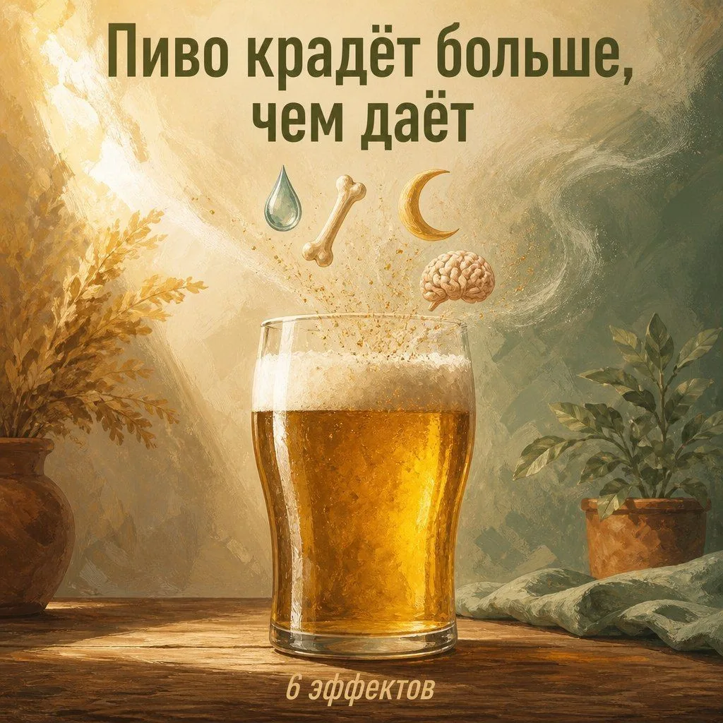 Вот что удивило: пиво выводит из организма больше жидкости, чем в нём содержится, и зао...