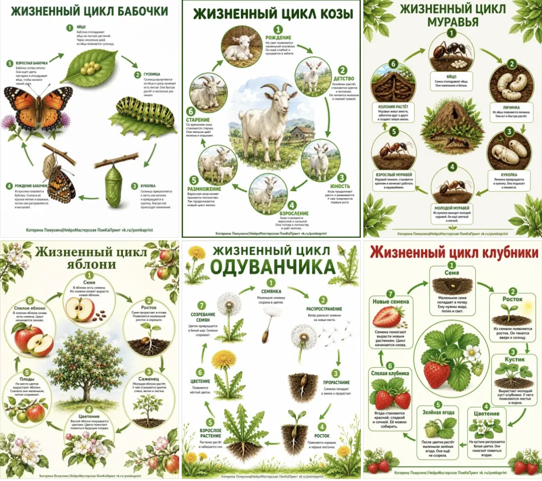 Плакаты с этапами жизненного цикла можно скачать по ссылке https://vk.ru/wall1037750034_906