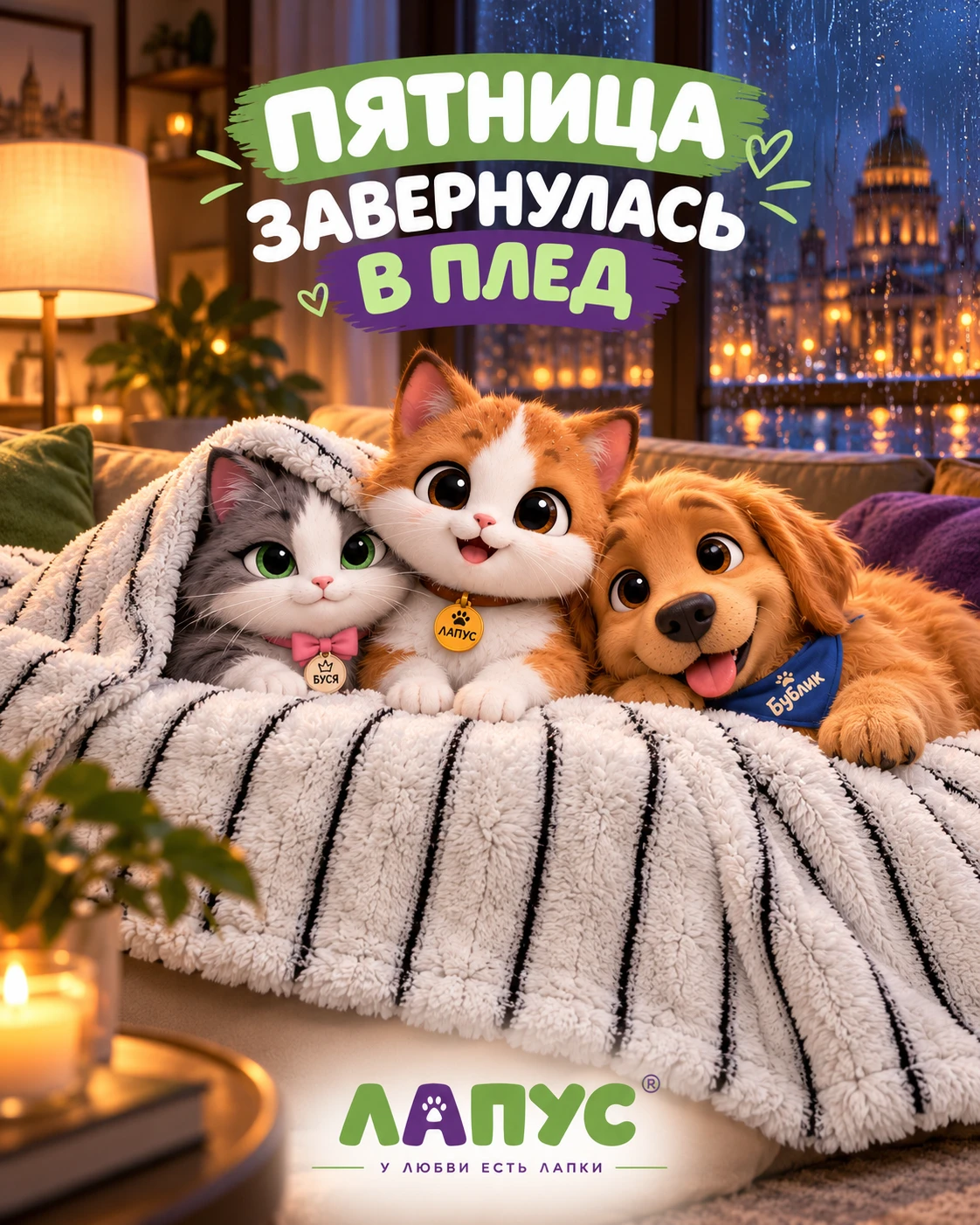 ПЯТНИЦА ЗАВЕРНУЛАСЬ В ПЛЕД ☔