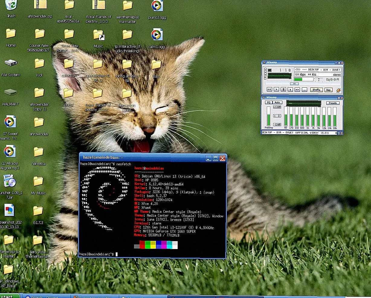 Debian в тематике Windows XP, что думаете?


🐧Обсудить в Чате Linux