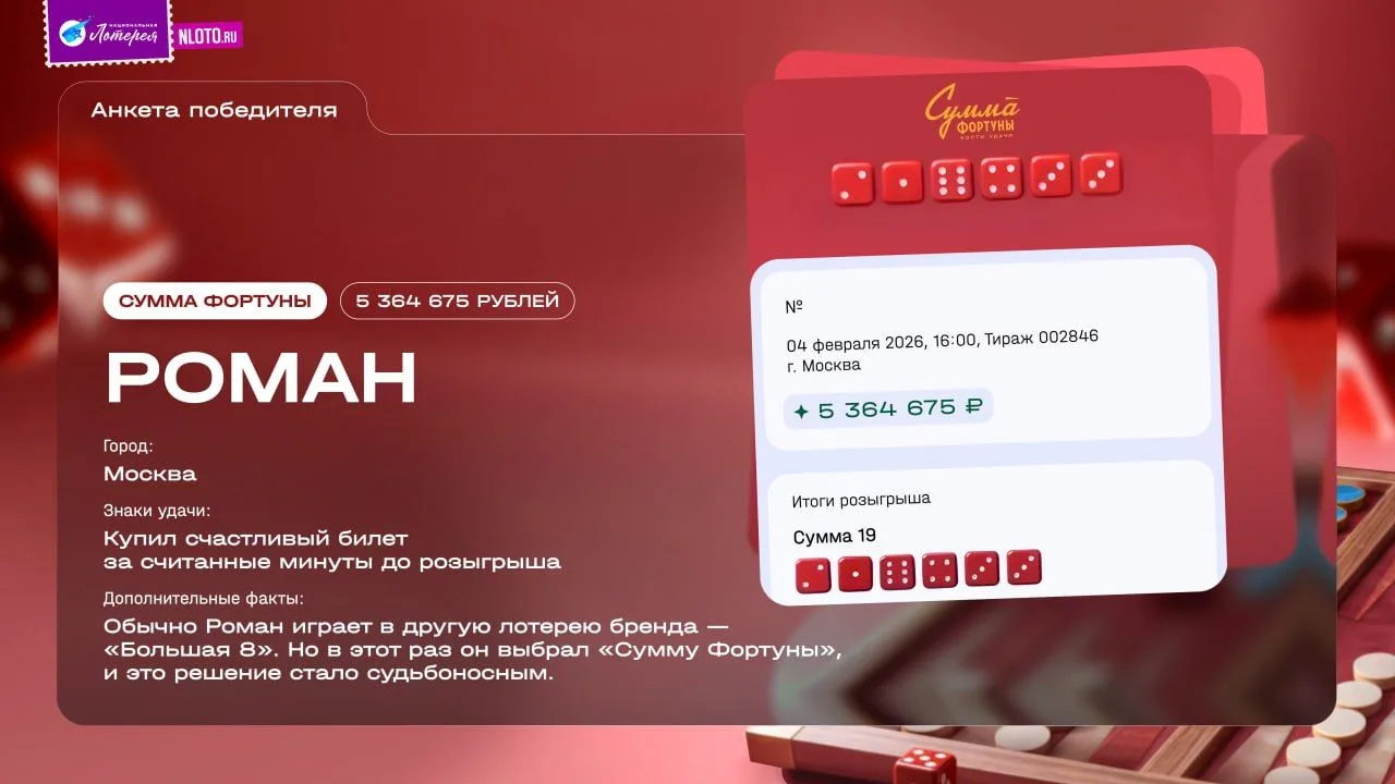 👷 Роман из Москвы строит здания и свою судьбу. Он регулярно участвует в играх «Национальной Лотереи»