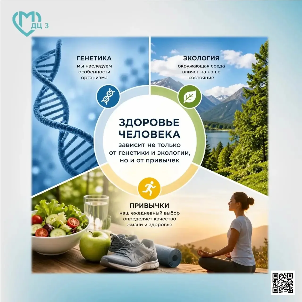 💪Здоровье человека зависит не только от генетики и экологии, но и от привычек