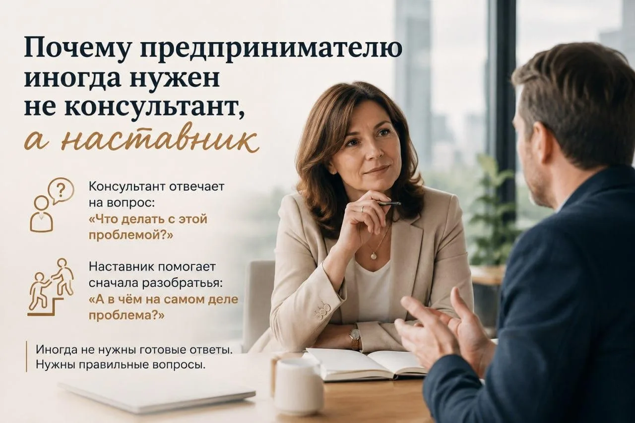 Почему предпринимателю нужен не консультант, а наставник?