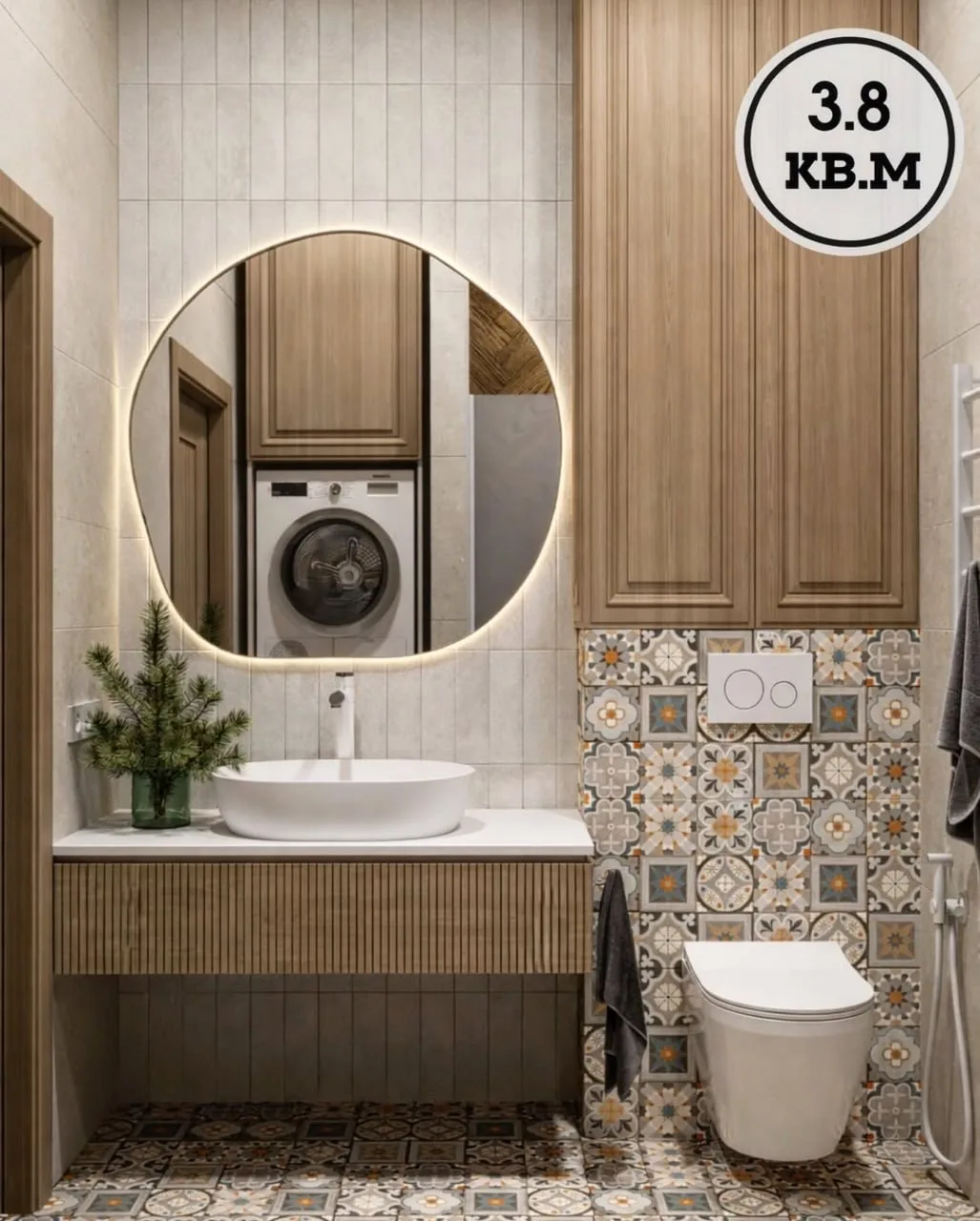 Ванная, где каждая деталь на своём месте🛁

Каменно‑деревянная база создаёт ощущение защищённости, а