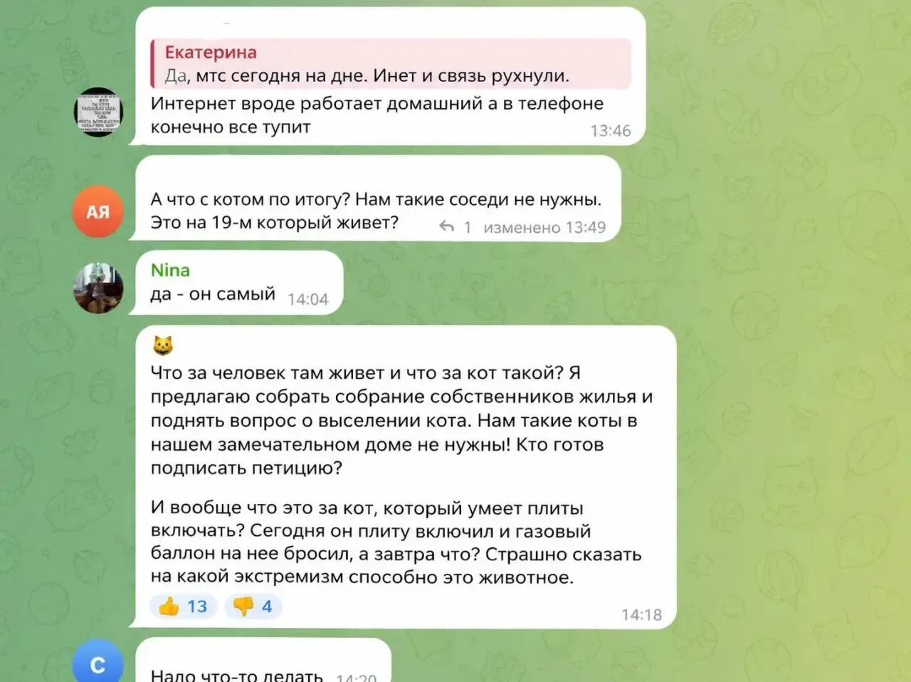 🙀 А кота всё-таки решили сделать виноватым во вчерашнем взрыве.