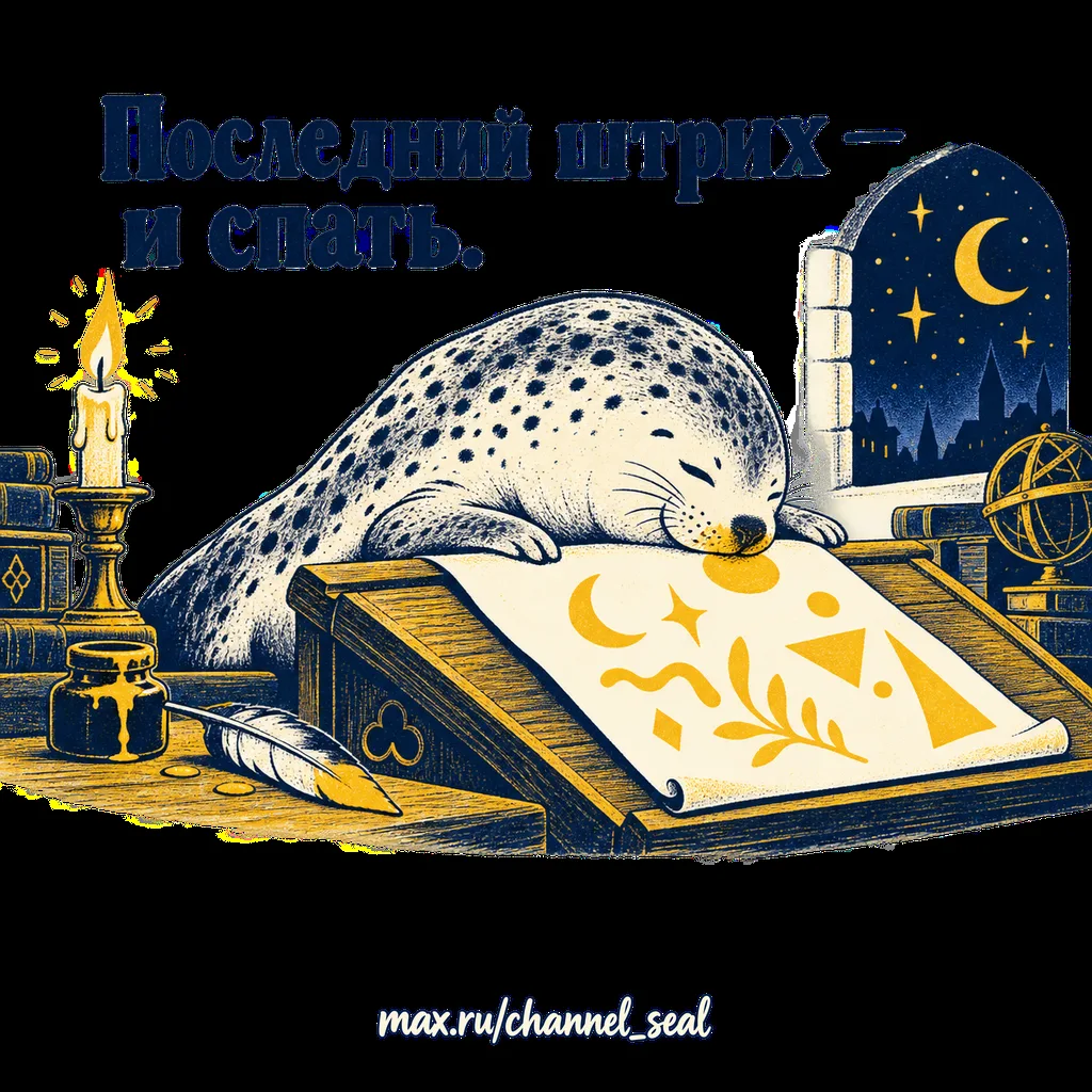 Последний штрих — и спать.