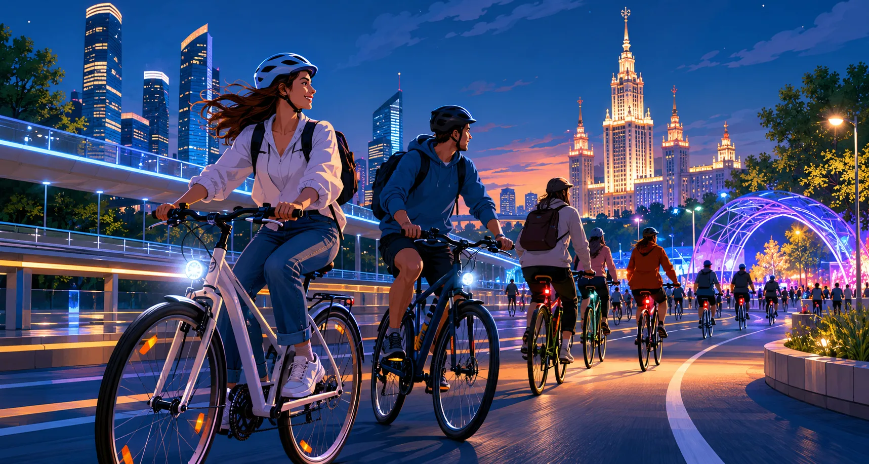 🚲 Старт набора заявок на первый ночной велофестиваль
В Москве официально открыли регистрацию на пер