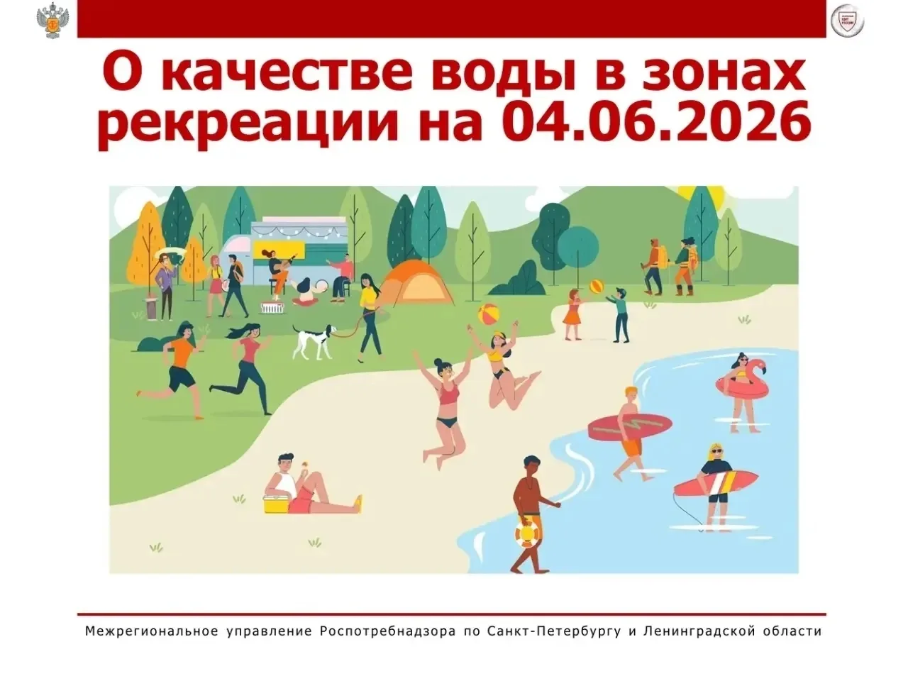 📍О качестве воды в зонах рекреации