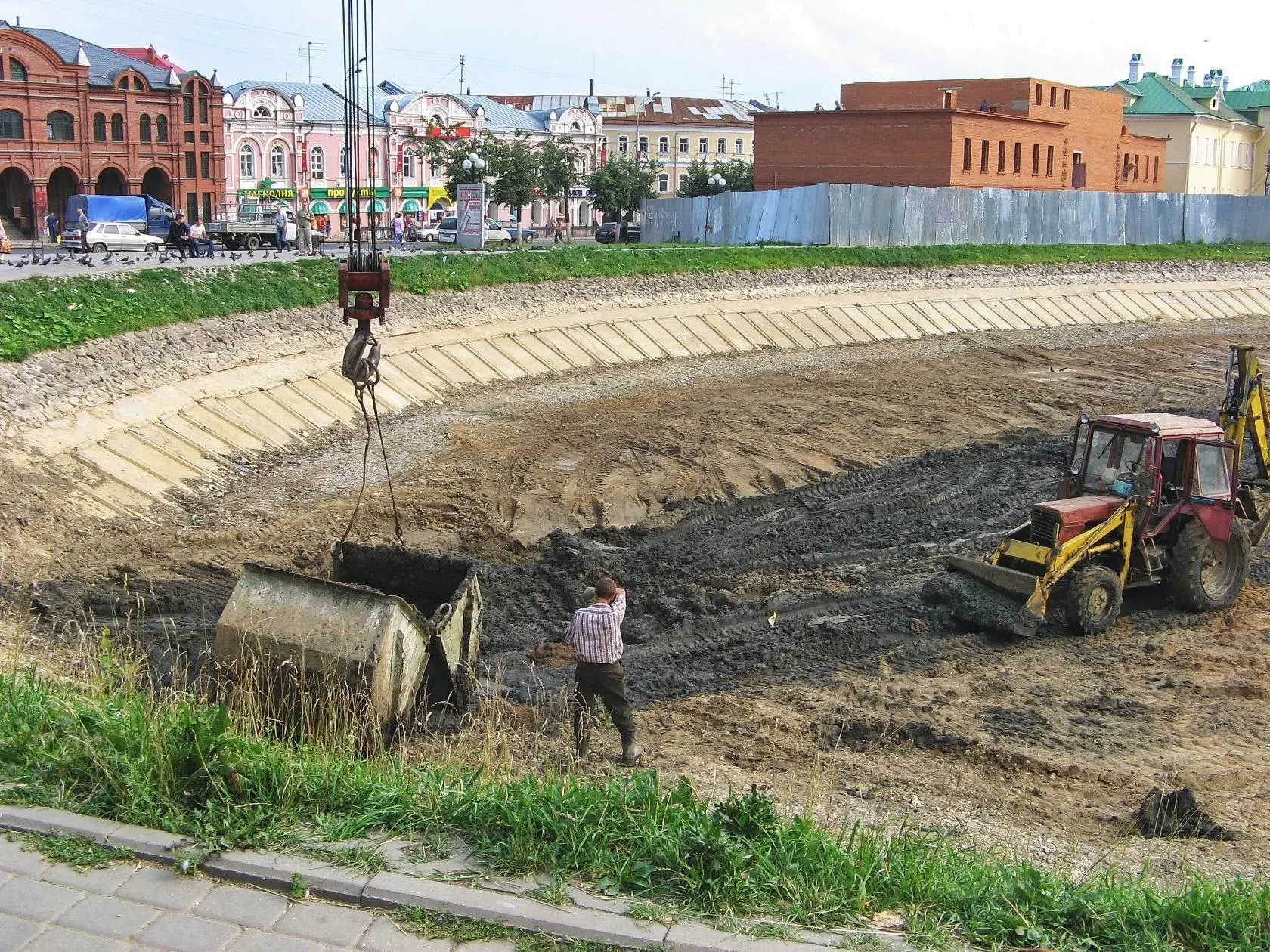 Очистка белого пруда, (2007 год).