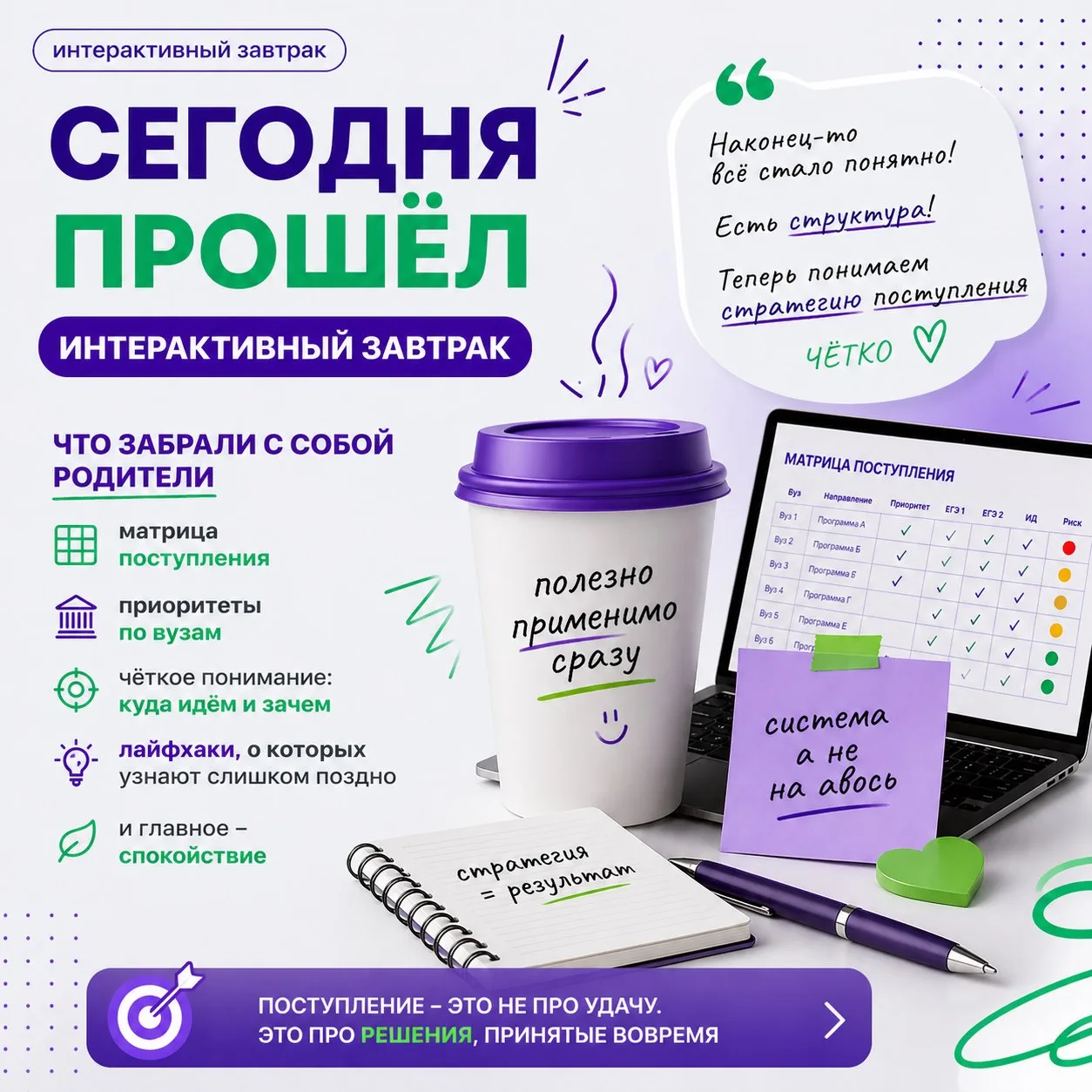 Сегодня был тот самый завтрак, после которого у родителей появляется ощущение: