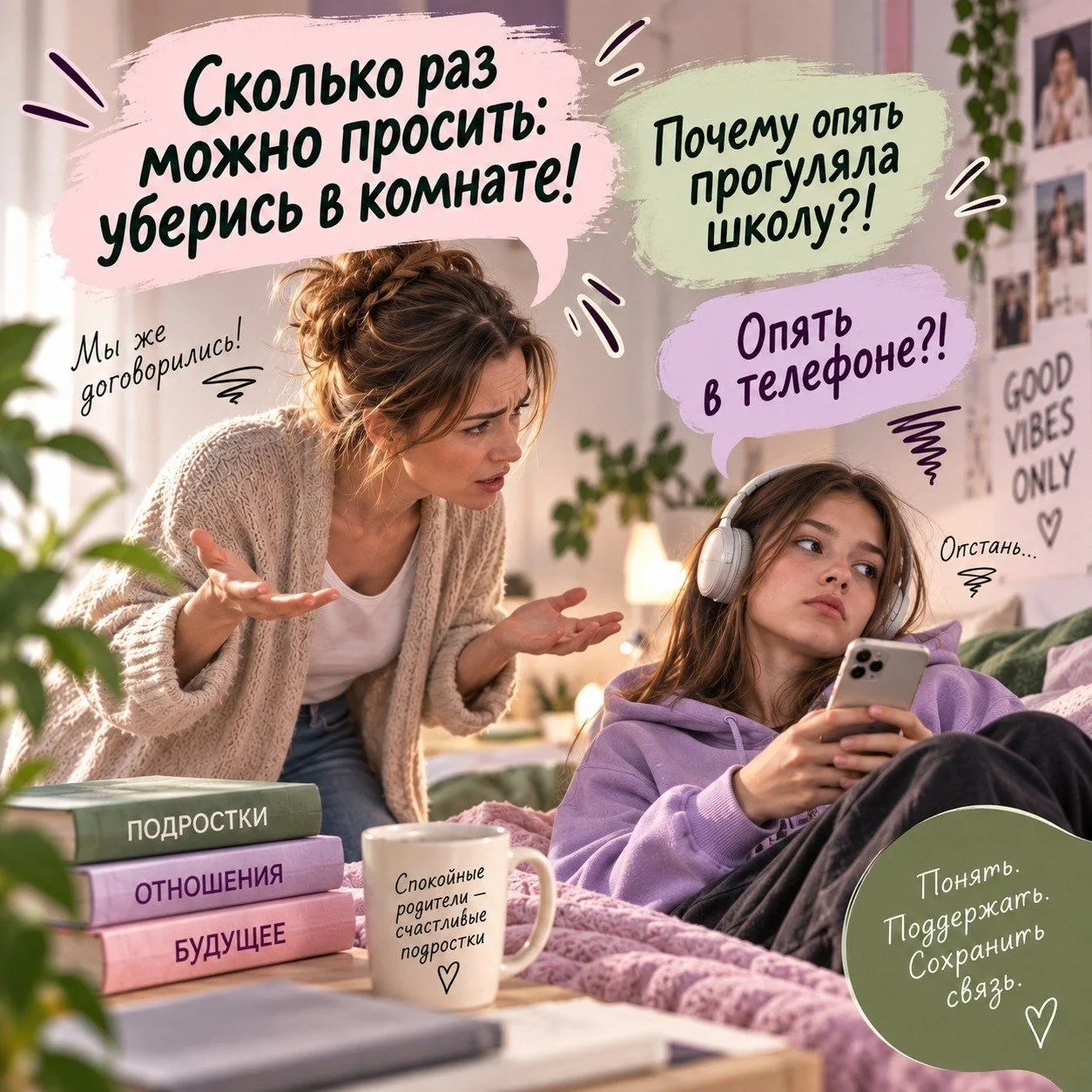 «Дочке 13 лет. Опускаются руки…»