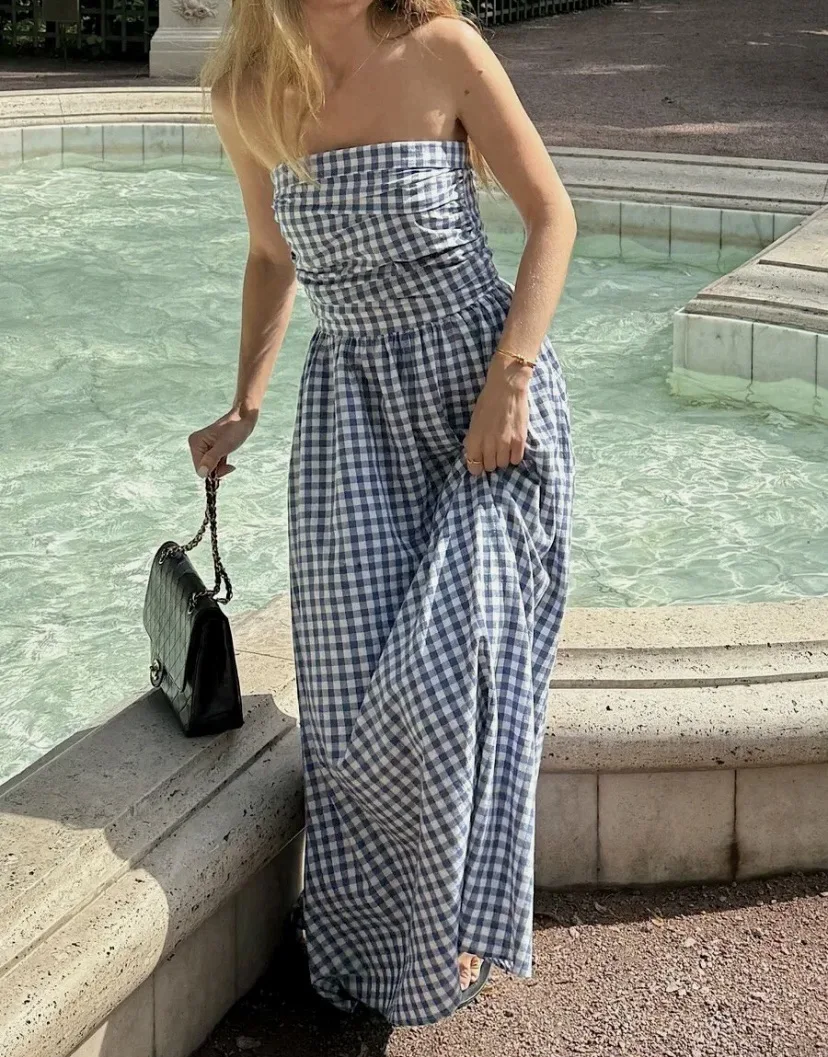 Платье в клеточку из 100% хлопка✨