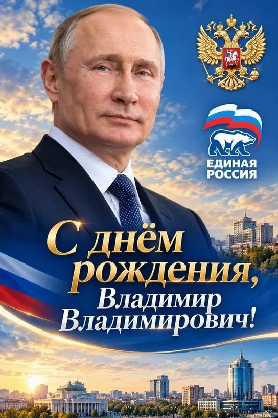 🇷🇺Сегодня свой день рождения отмечает Президент Российской Федерации ️🎉.