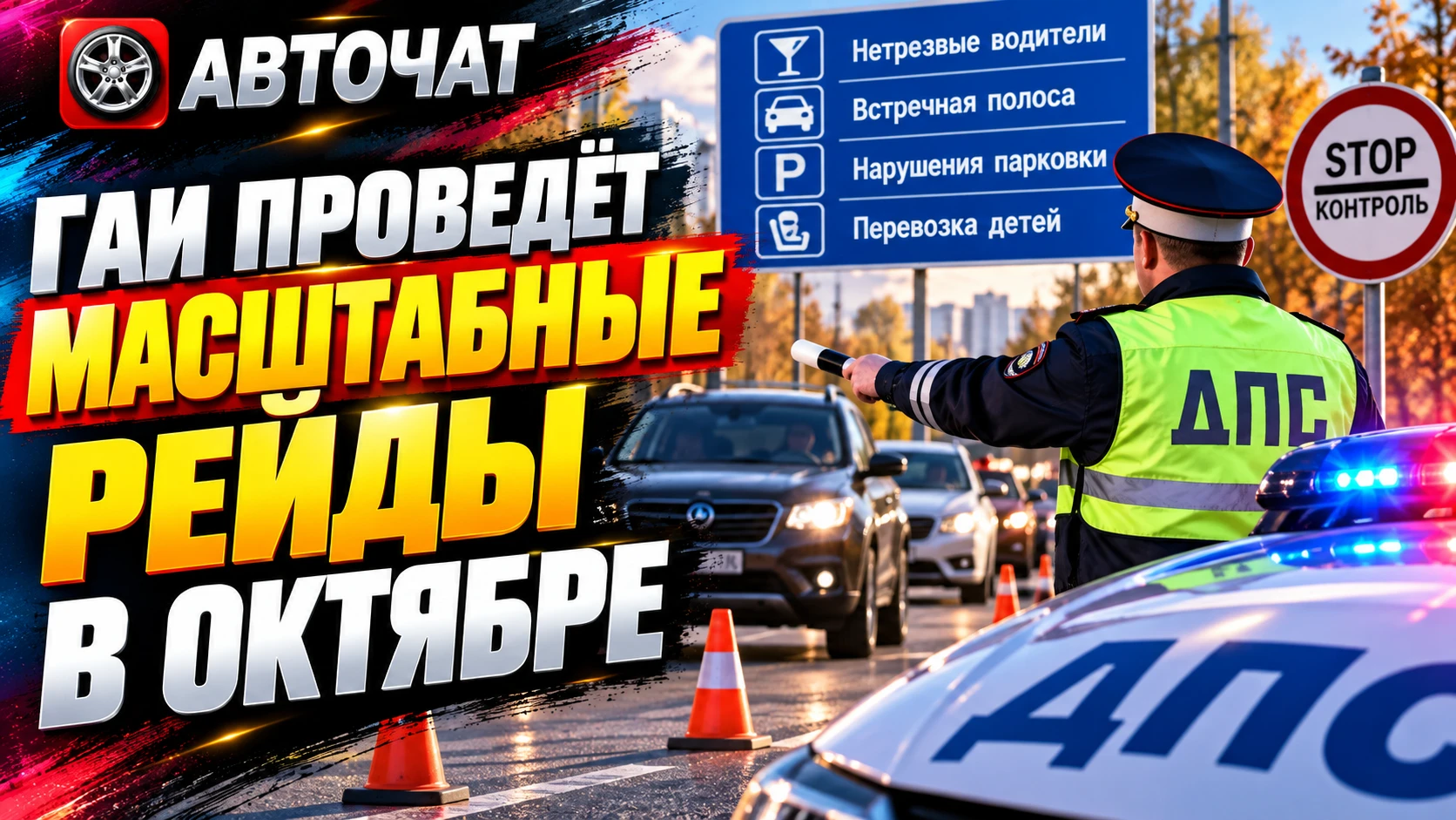 ГАИ проведёт масштабные рейды по всей России в октябре