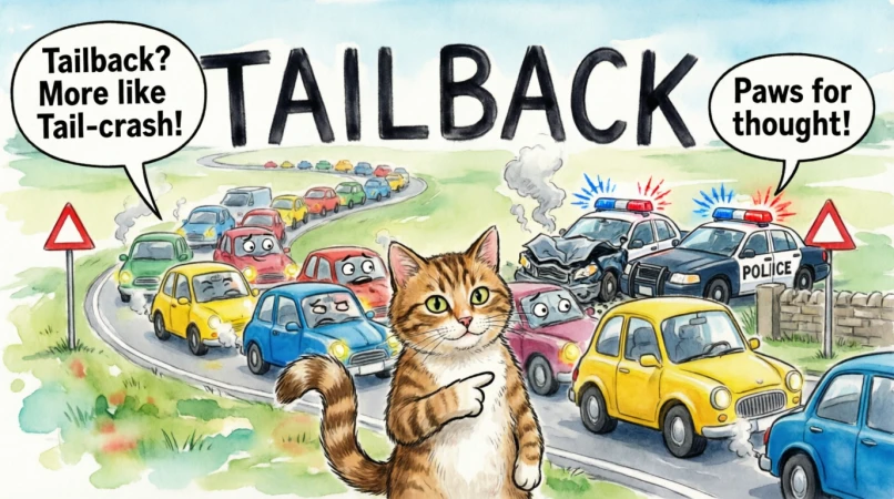 🚗 Tailback — это НЕ про хвост! 🙅‍♂️
Увидели слово tailback и подумали про заднюю часть тела или ам
