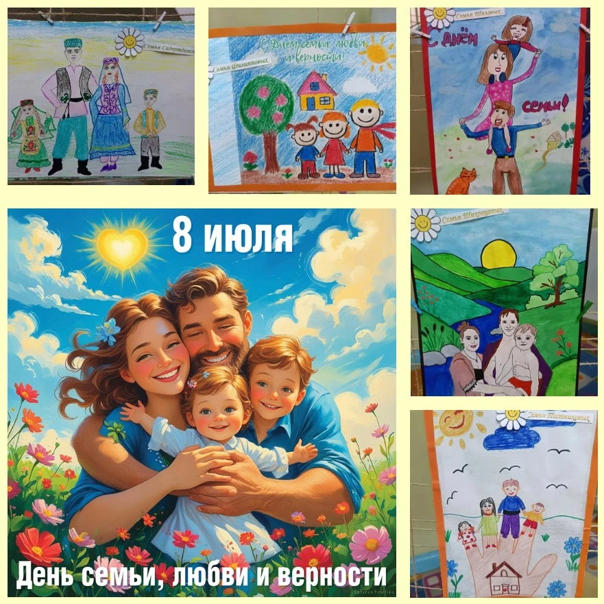 8 июля - День семьи, любви и верности. ❤️👨‍👩‍👧‍👦 Для ребёнка-дошкольника семья — это базовая опо