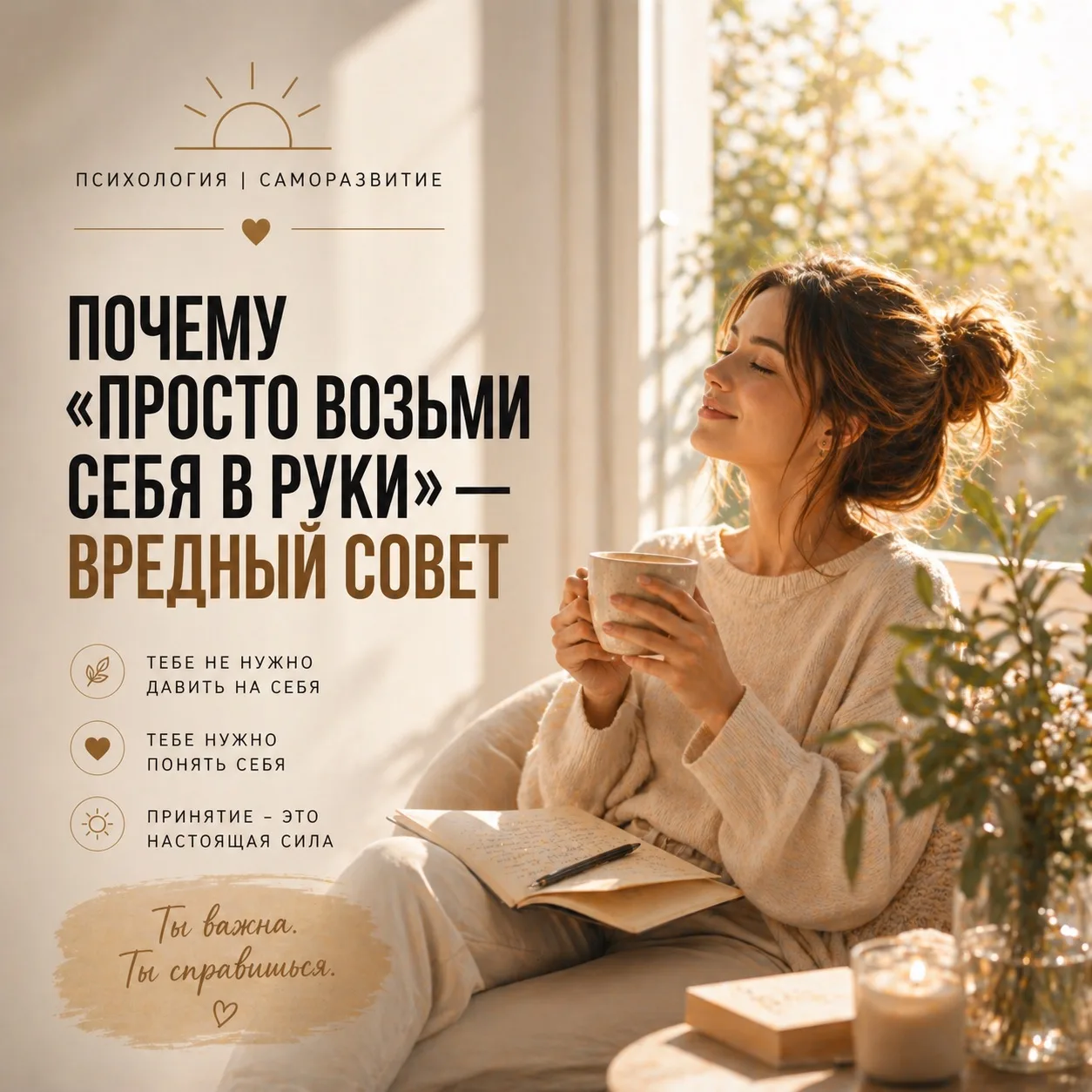 Почему «просто возьми себя в руки» — вредный совет

Нас приучили, что насилие над собой — это кратча