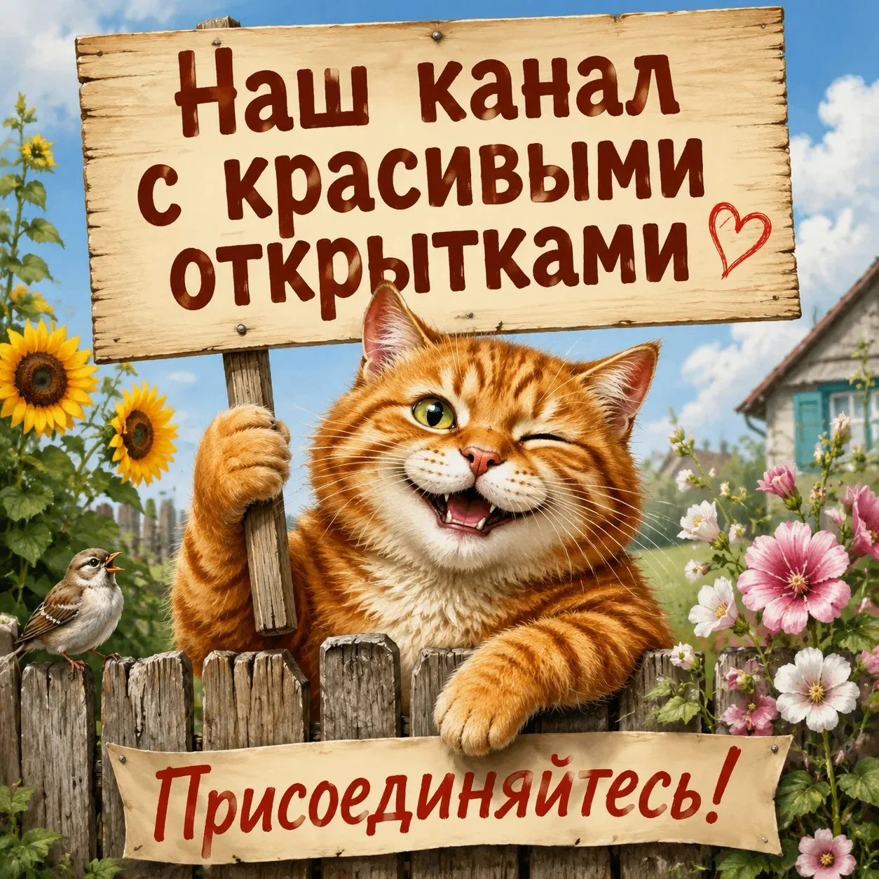 ✨ Друзья, у меня для вас отличная новость! ✨  Я запустил открытый канал в МАХ с красивыми открытками
