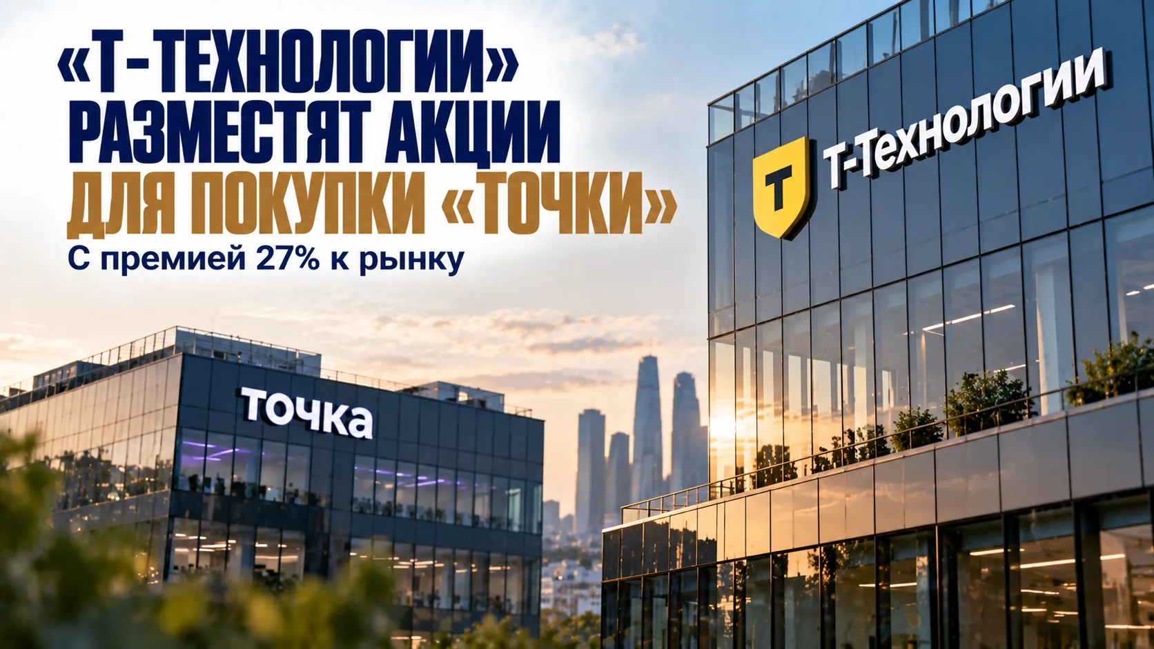 «Т-Технологии» разместят акции для покупки «Точки» с премией 27% к рынку