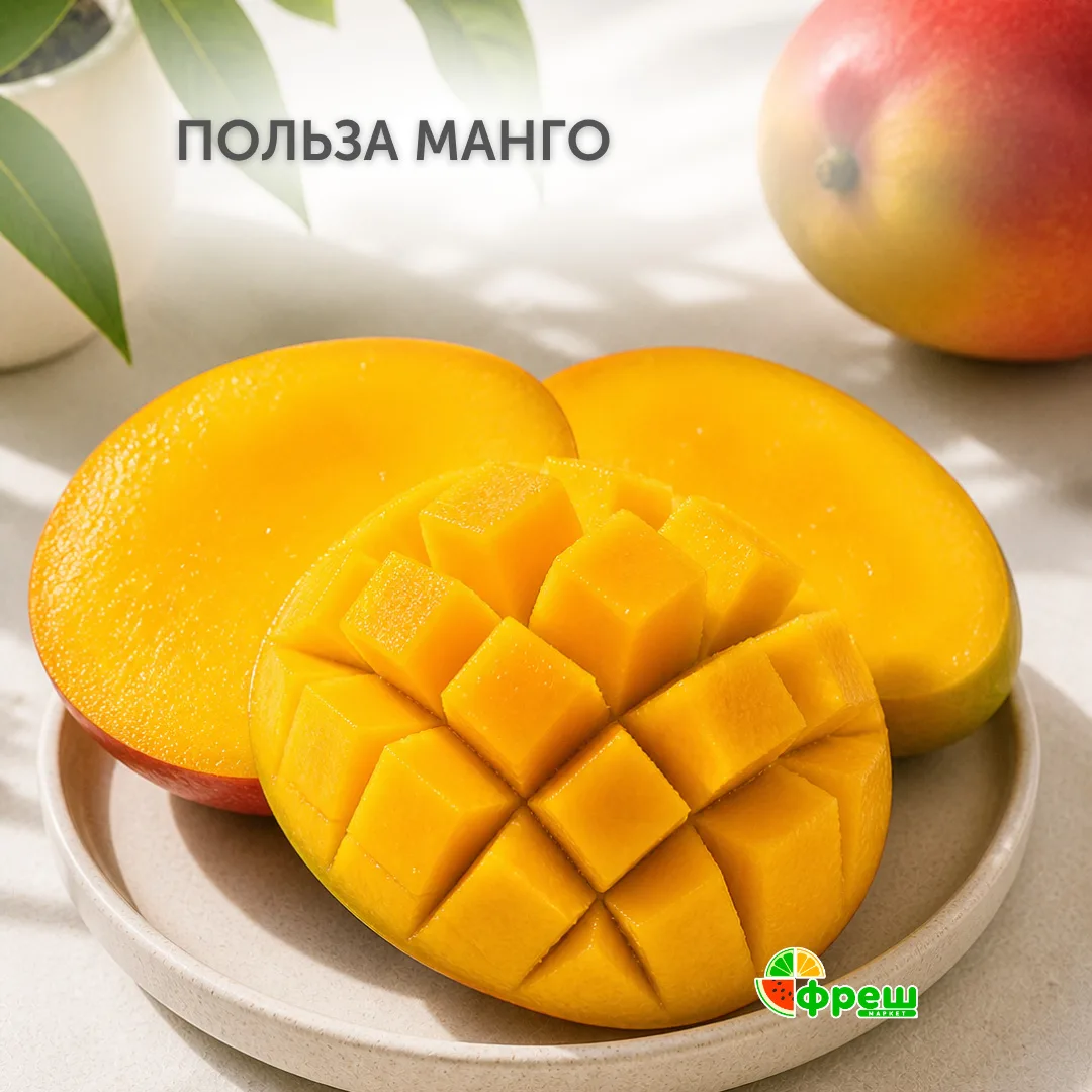 🥭 Манго ценят за его сладкий вкус и полезные свойства. В нём много витаминов, клетчатк...