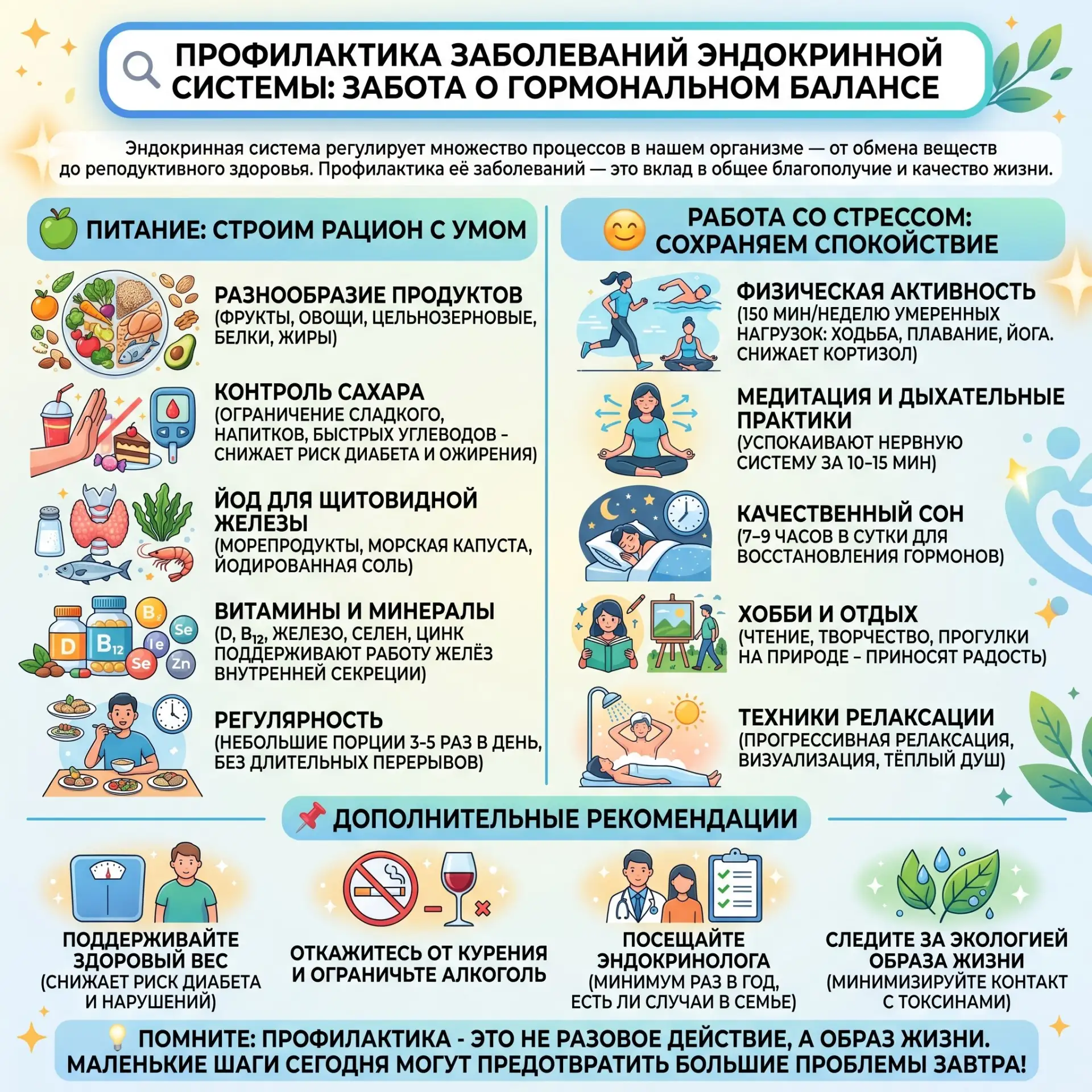🔎 Профилактика заболеваний эндокринной системы: забота о гормональном балансе