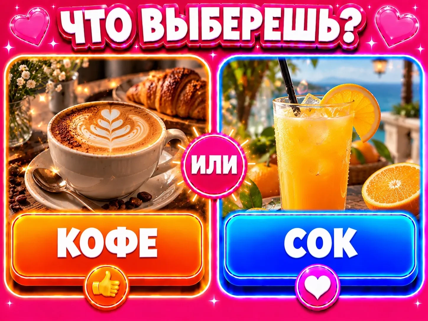 Кофе или сок ?