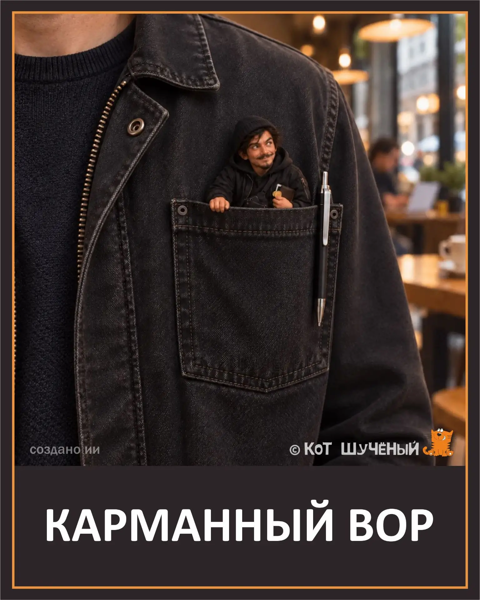 Карманный вор должен сидеть в карманной тюрьме. 😄