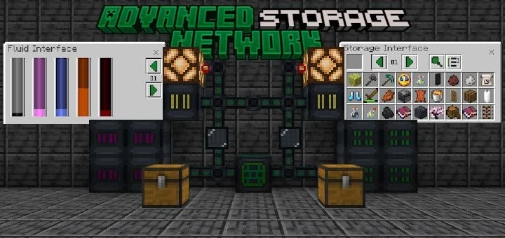 МОД - Advanced Storage Network

👑 Описание: 
Добавляет продвинутую систему хранения предметов, позв