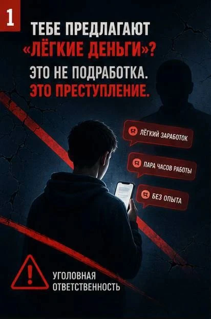 👮🏼«Легкие деньги» приводят подростков к тяжелым последствиям.