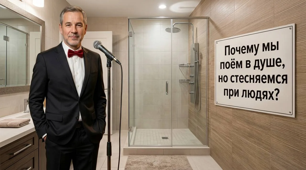 Почему мы поём в душе, но стесняемся при людях? 🚿