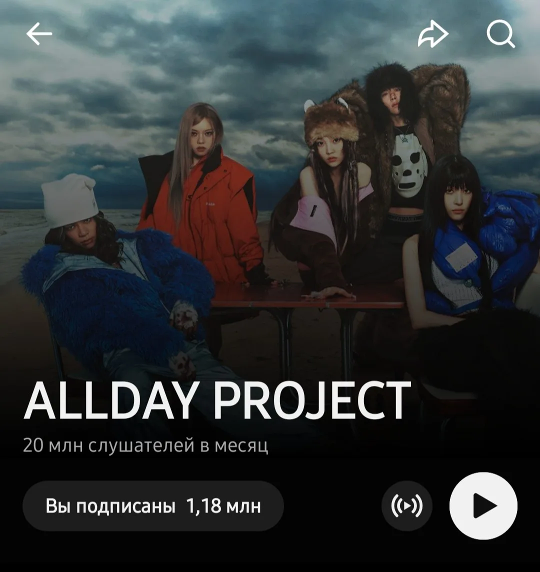 💥 ALLDAY PROJECT превысили отметку в 20 миллионов ежемесячных слушателей на youtube mu...