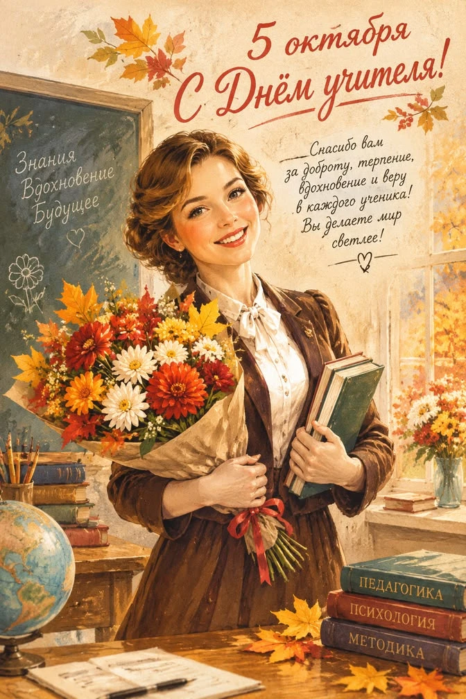 С Днём учителя! 🌸📚