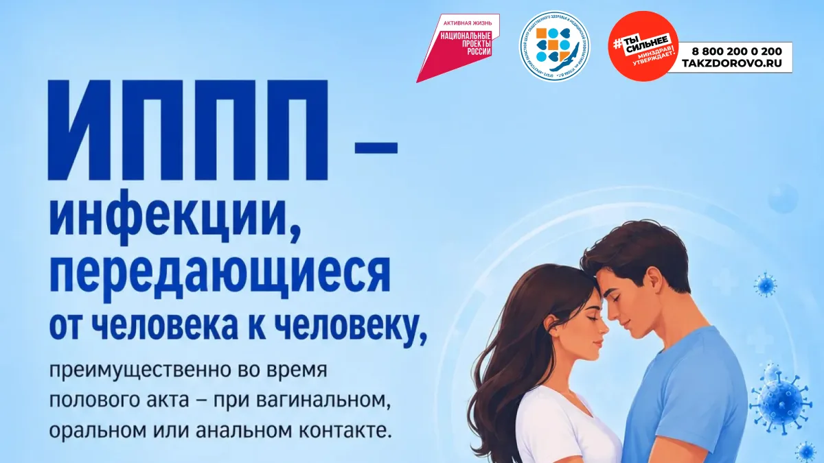 13-19.07 Неделя профилактики инфекций, передающихся половым путем.
ИППП – инфекции, передающиеся от 