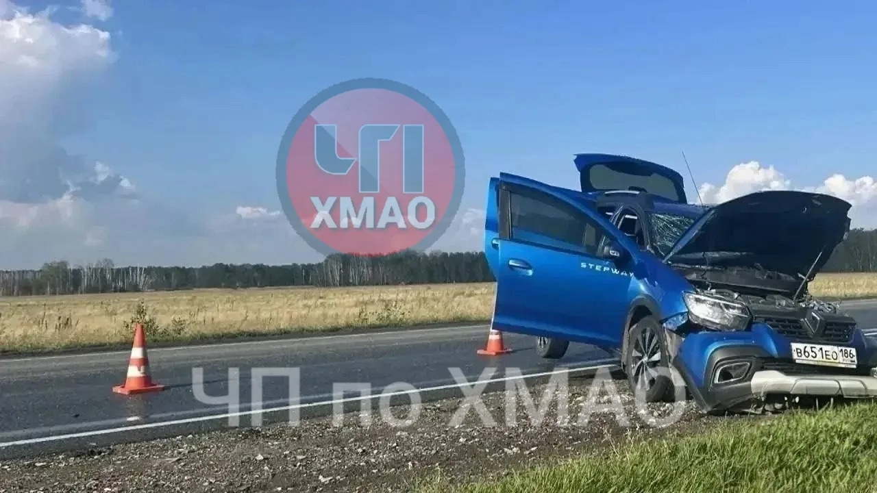 Югорчане разбились на трассе в Омской области. В аварии погибла женщина-водитель, два ребёнка получи