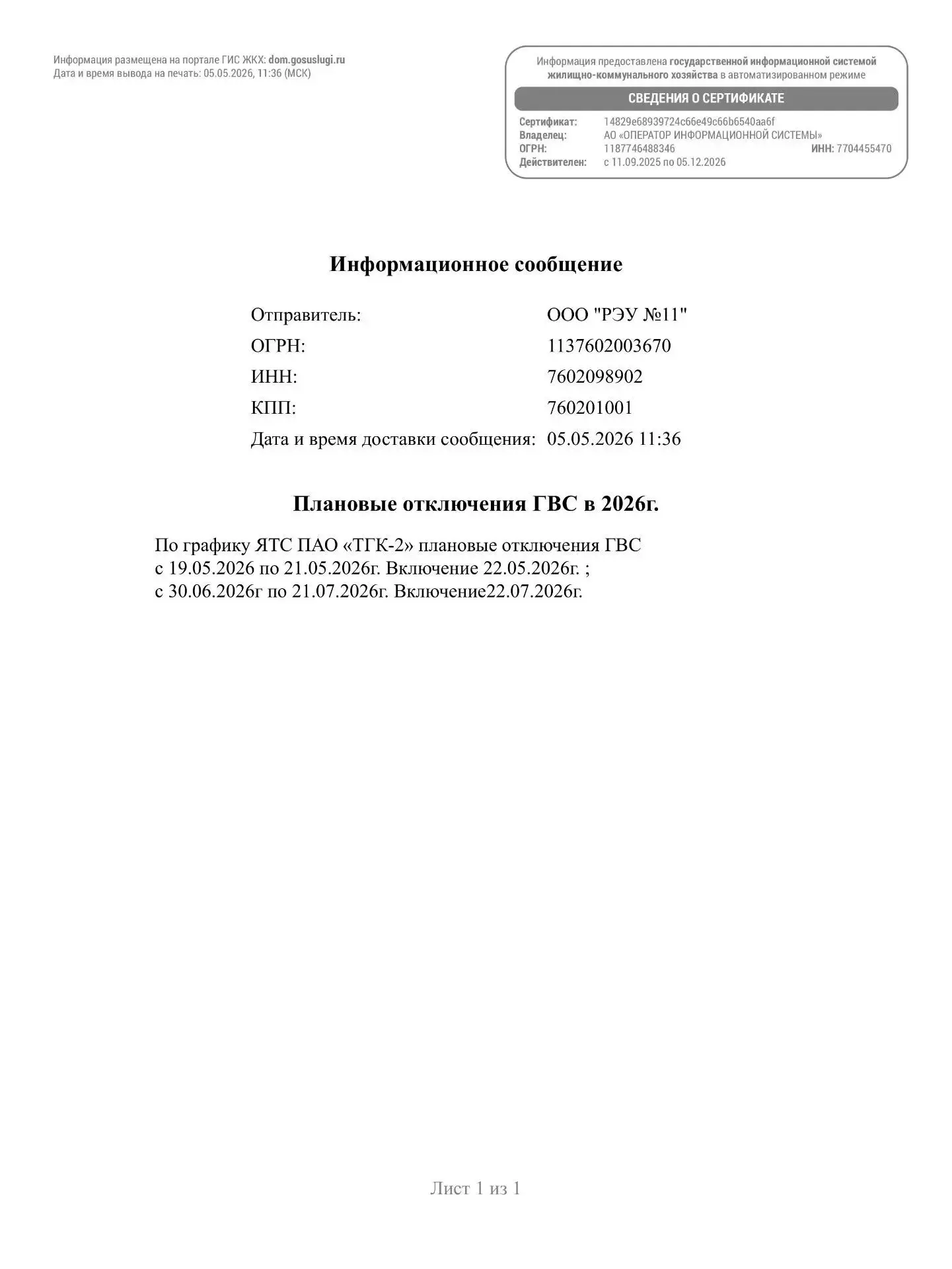 Медиа публикации