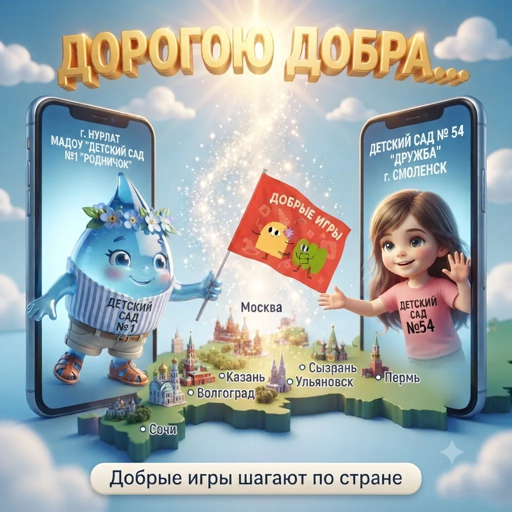 🎉 «Добрые игры» объединяют детские сады по всей России!