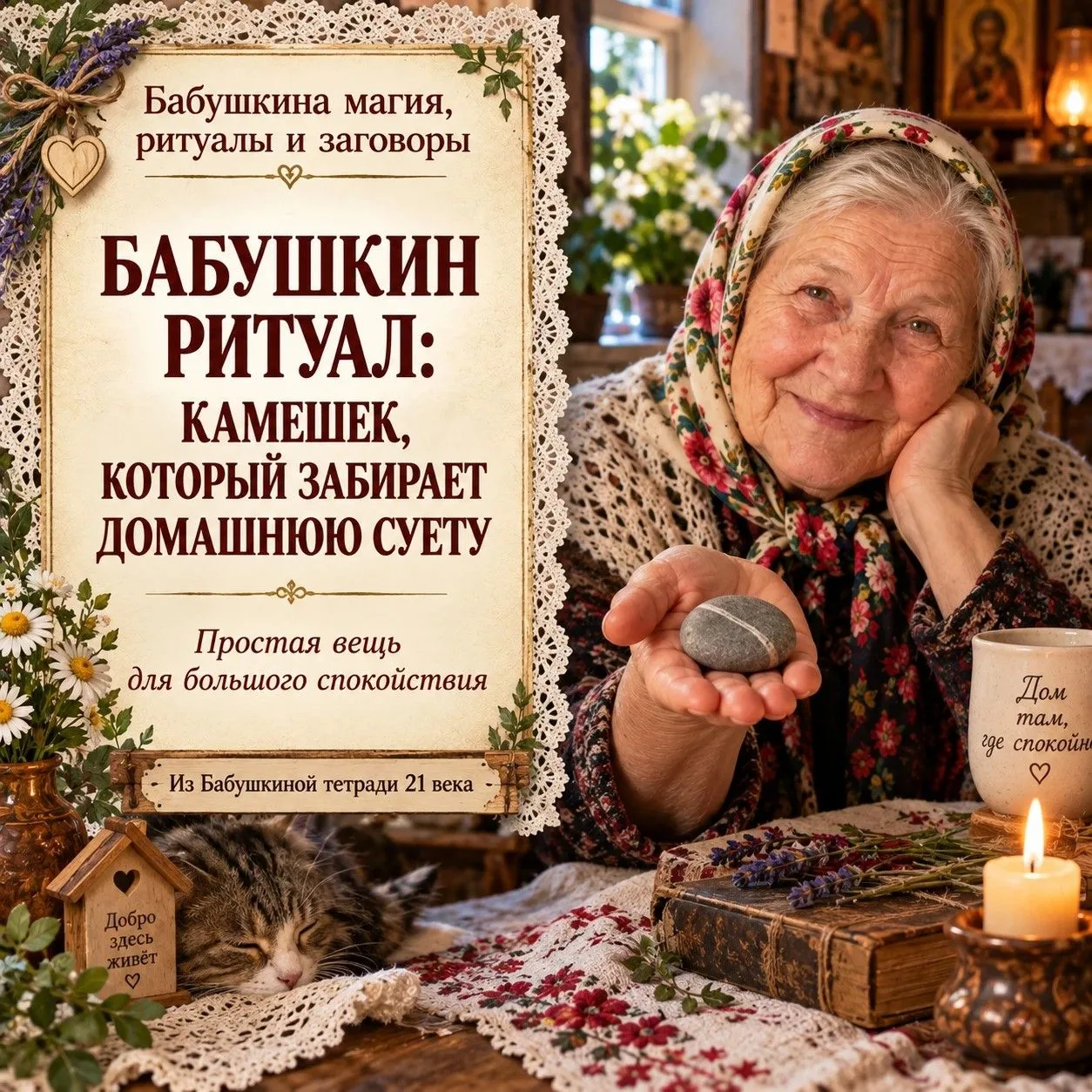 БАБУШКИН РИТУАЛ: КАМЕШЕК, КОТОРЫЙ ЗАБИРАЕТ ДОМАШНЮЮ СУЕТУ