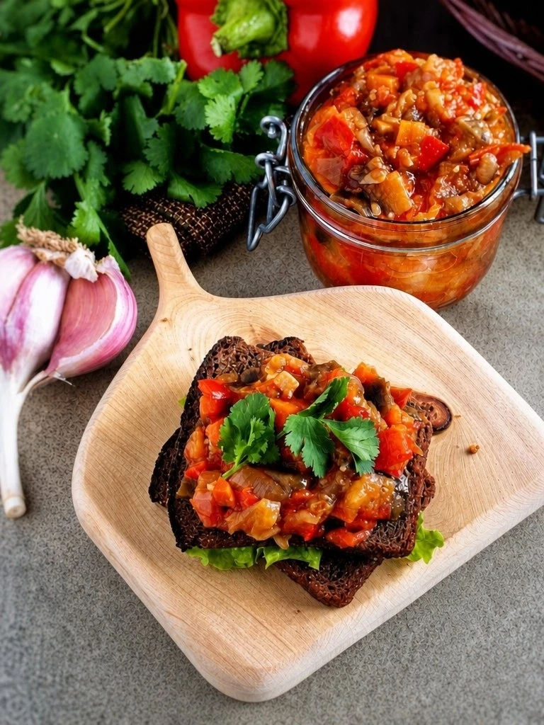 Моя любимая овощная икра 🍆🍅