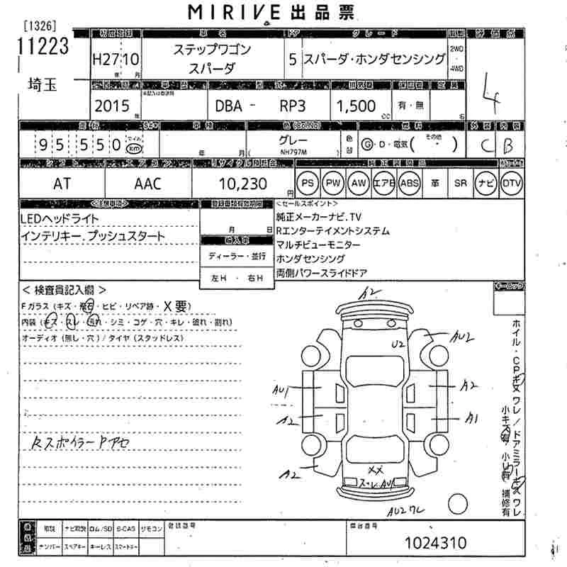 🚗 Honda Stepwgn Spada Honda Sensing (2015)  В наличии в Японии 🇯🇵 📍 Стоимость под ключ до Владивосто