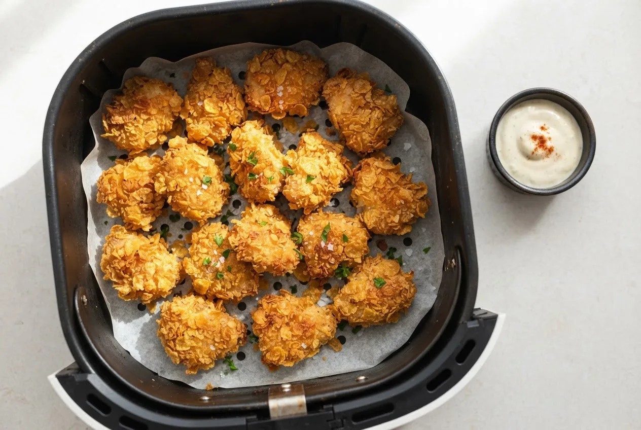 ПП-версия куриных наггетсов с кукурузными хлопьями