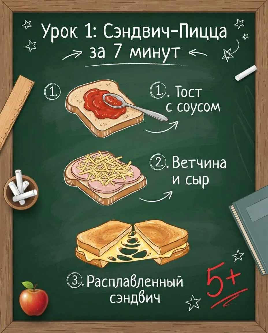 🍕 Сендвич-Пицца за 7 минут