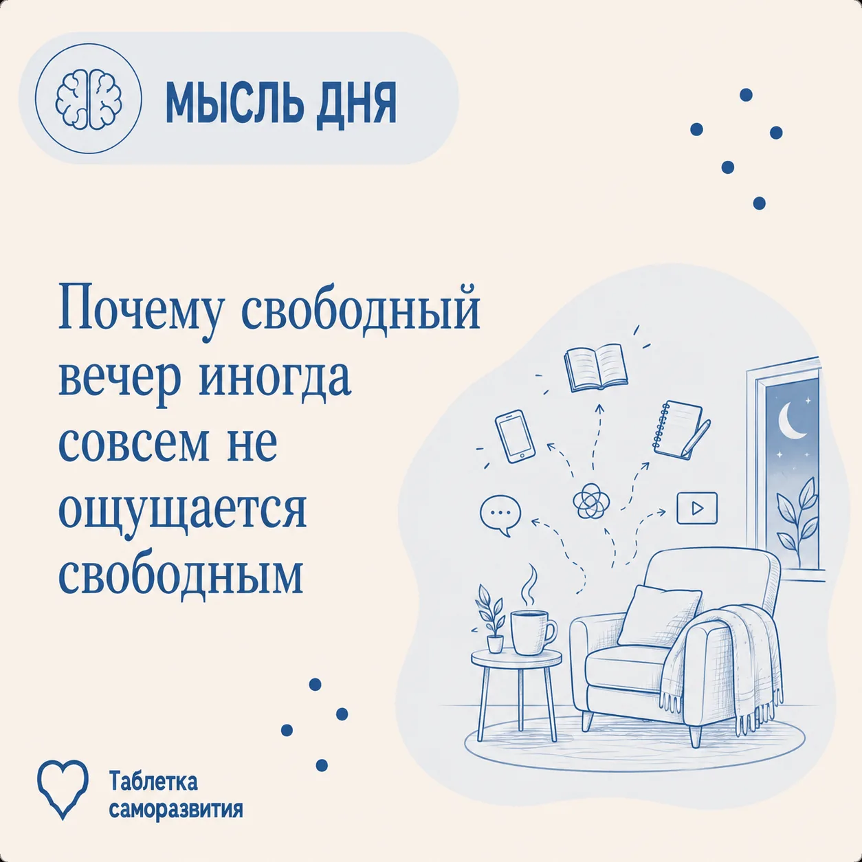 Почему свободный вечер иногда совсем не ощущается свободным